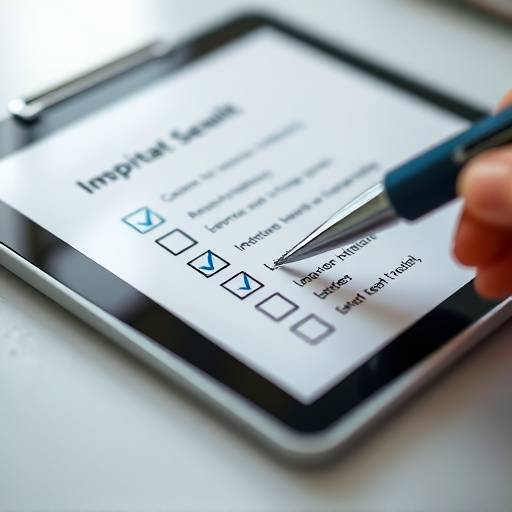 A checklist on a tablet with a pen, highlighting document tracking and importance.