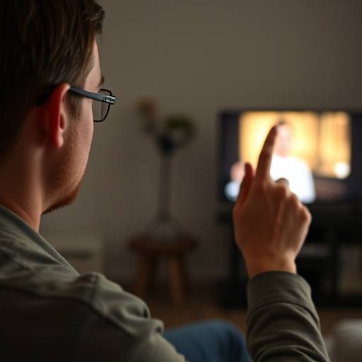Illustration of a person using sign language while watching a video